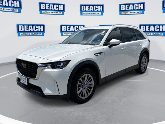 2025 Mazda Mazda CX-90 Select Package in Rhodium White Pre — front three-quarter view