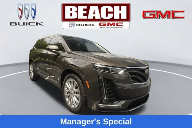 2020 Cadillac XT6 FWD Premium Luxury in Dark Mocha Metallic — front three-quarter view