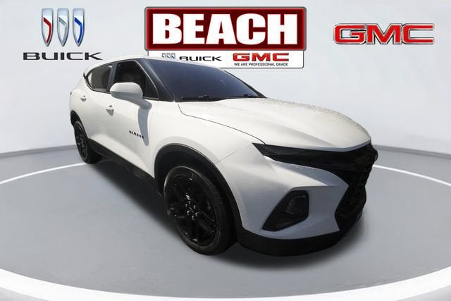 2021 Chevrolet Blazer LT in Summit White — front three-quarter view