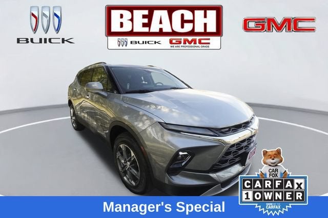 2024 Chevrolet Blazer 2LT in Sterling Gray Metallic — front three-quarter view