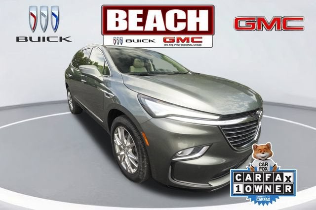 2023 Buick Enclave Essence in Sage Metallic — front three-quarter view