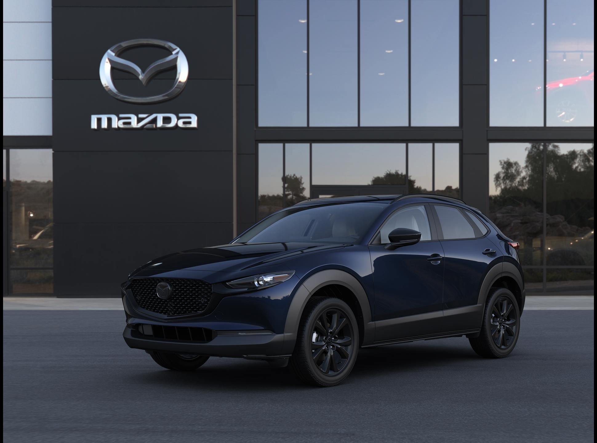 2026 Mazda Mazda CX-30 2.5 S Aire Edition AWD in Deep Crystal Blue Mica — front three-quarter view