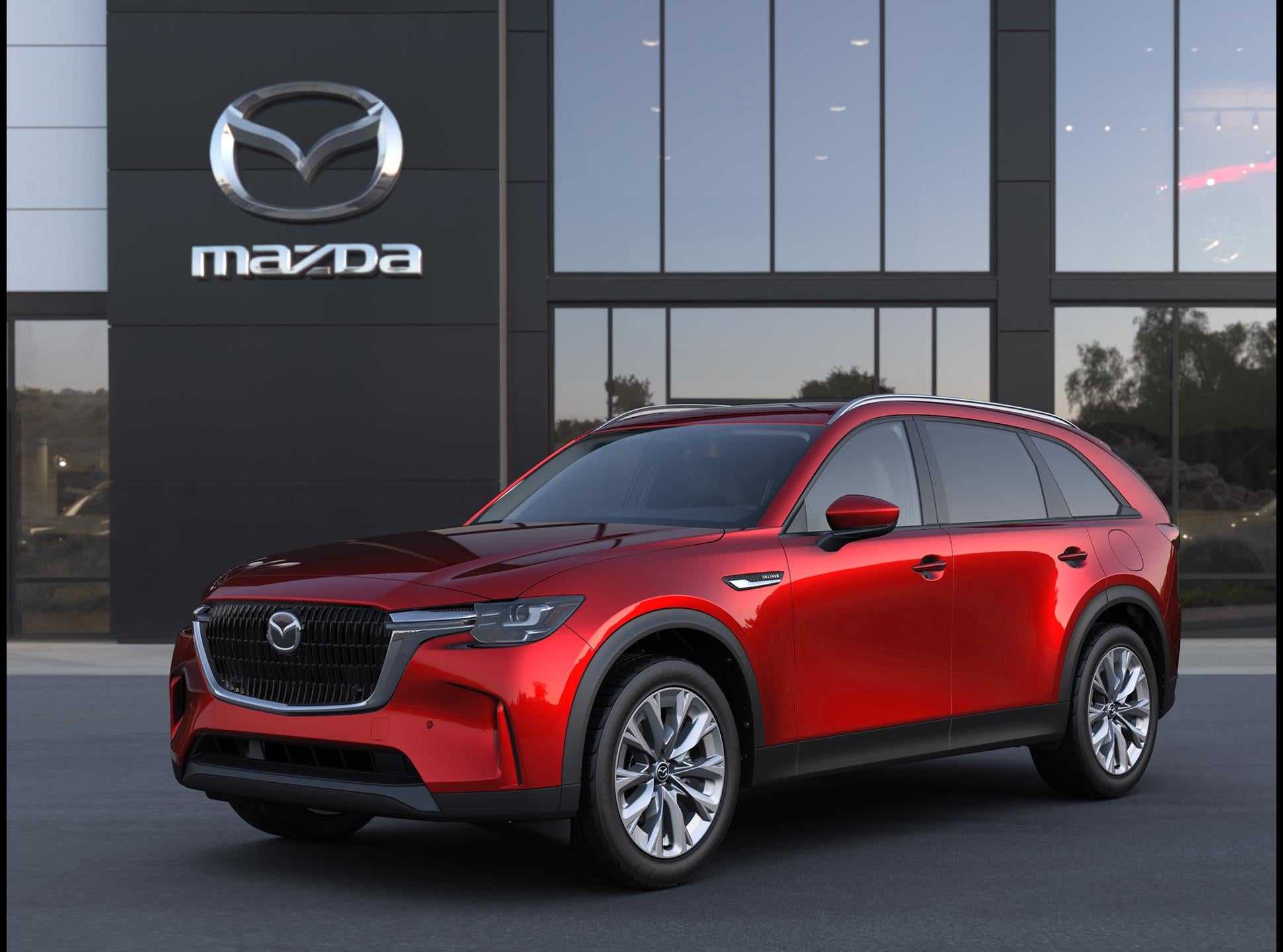 2026 Mazda Mazda CX-90 3.3 Turbo Preferred in Soul Red Crystal Metallic — front three-quarter view