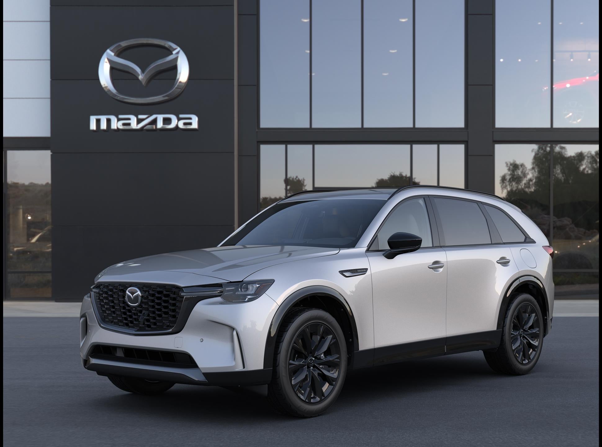 2026 Mazda Mazda CX-90 3.3 Turbo S Premium Sport in Platinum Quartz — front three-quarter view