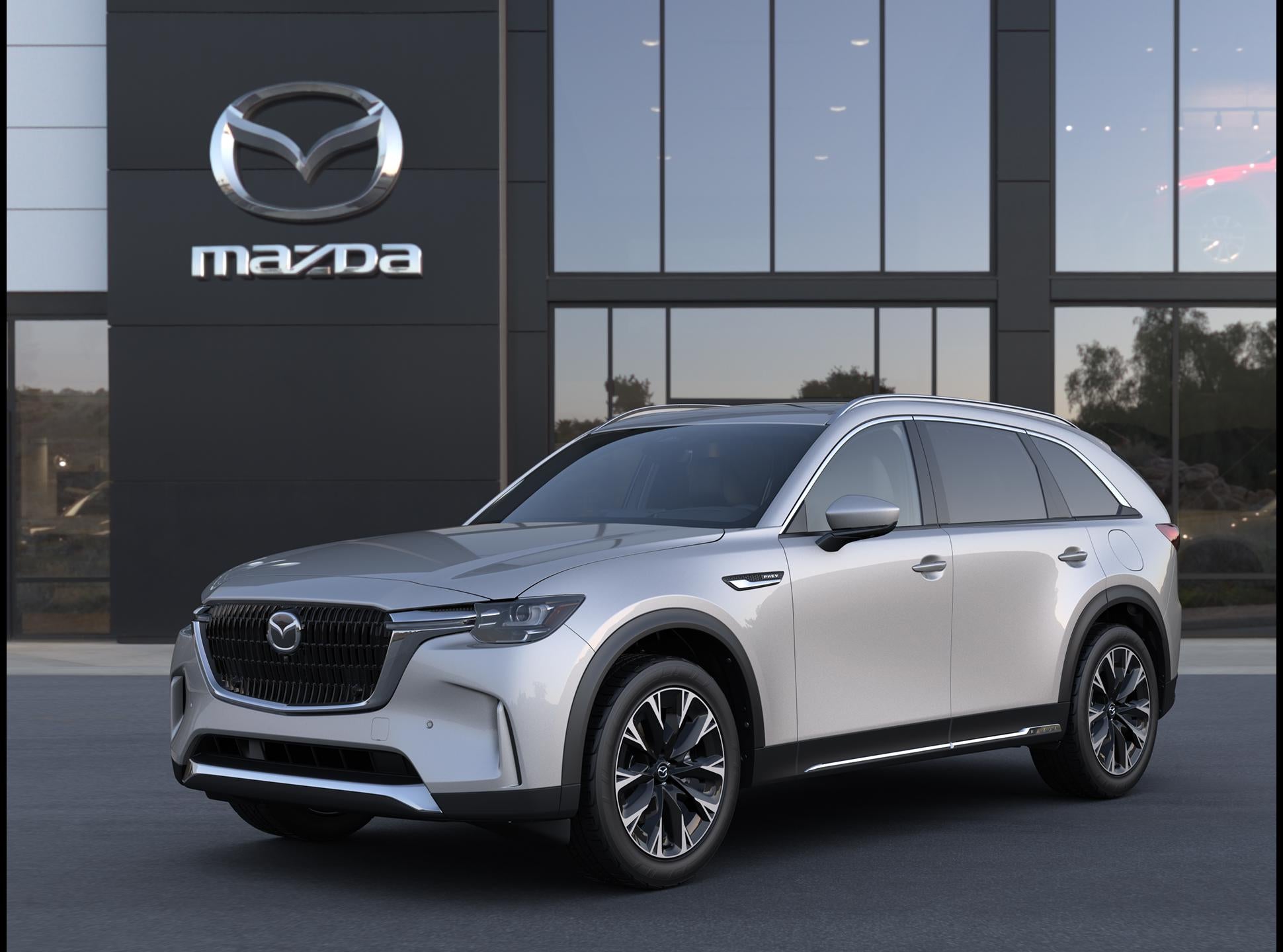 2026 Mazda Mazda CX-90 PHEV Premium Plus AWD in Platinum Quartz — front three-quarter view