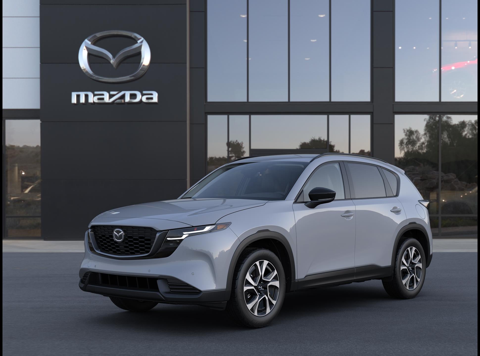 2026 Mazda Mazda CX-5 2.5 S Preferred AWD in Aero Gray Metallic — front three-quarter view