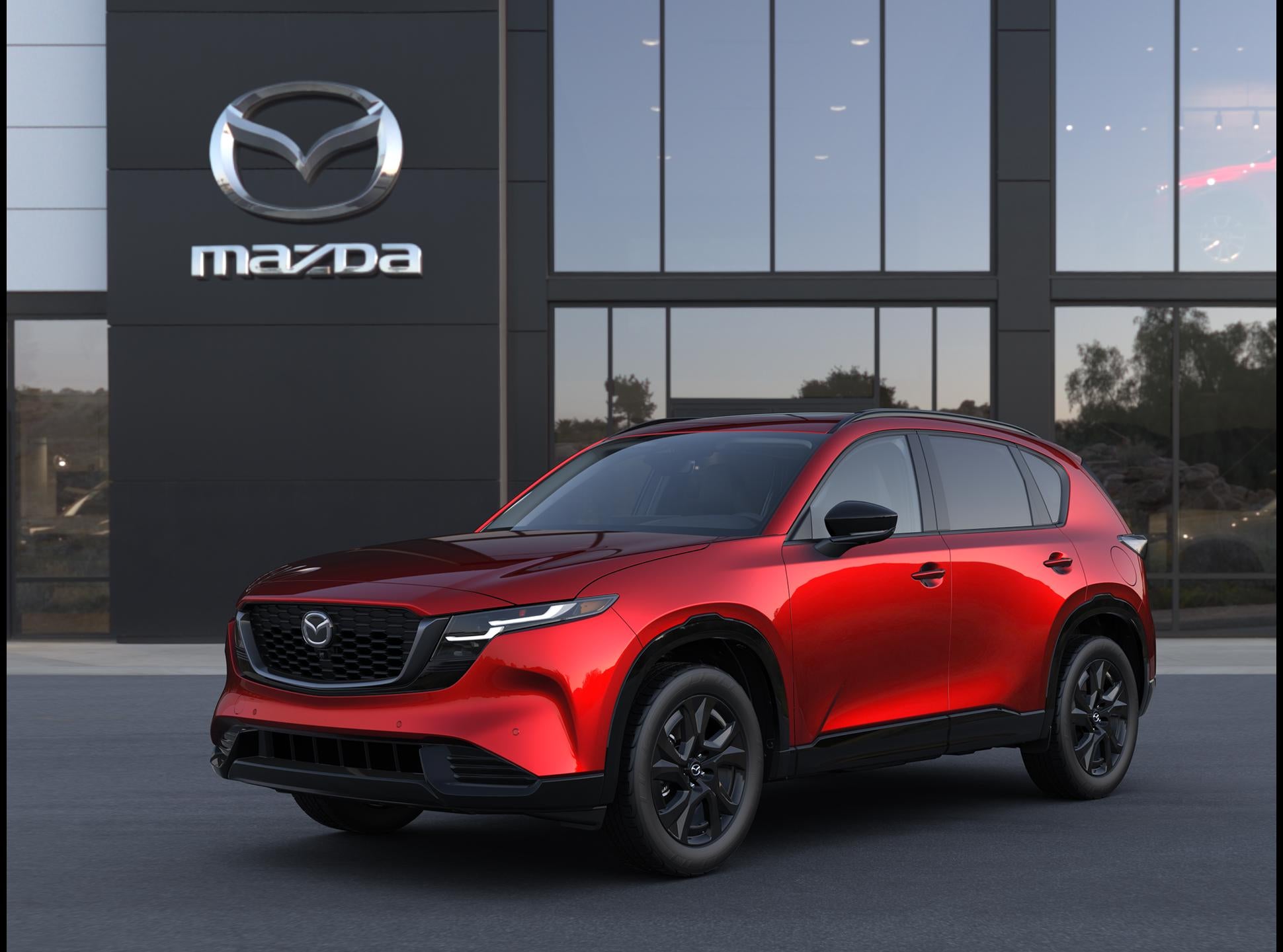 2026 Mazda Mazda CX-5 2.5 S Premium Plus AWD in Soul Red Crystal Metallic — front three-quarter view