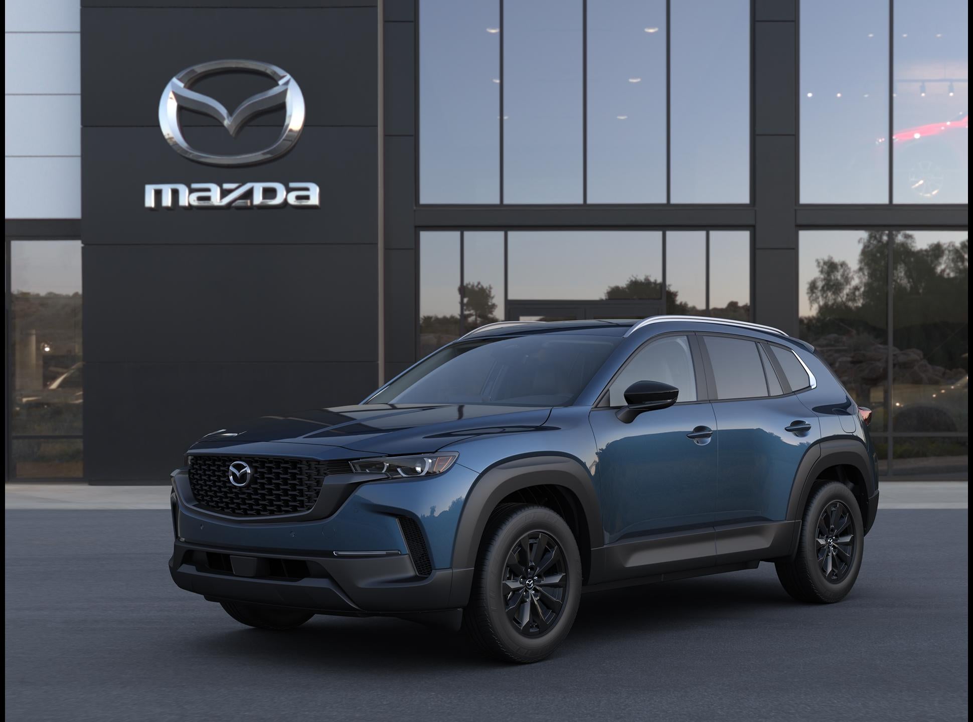 2026 Mazda Mazda CX-50 Hybrid Preferred AWD in Ingot Blue Metallic — front three-quarter view