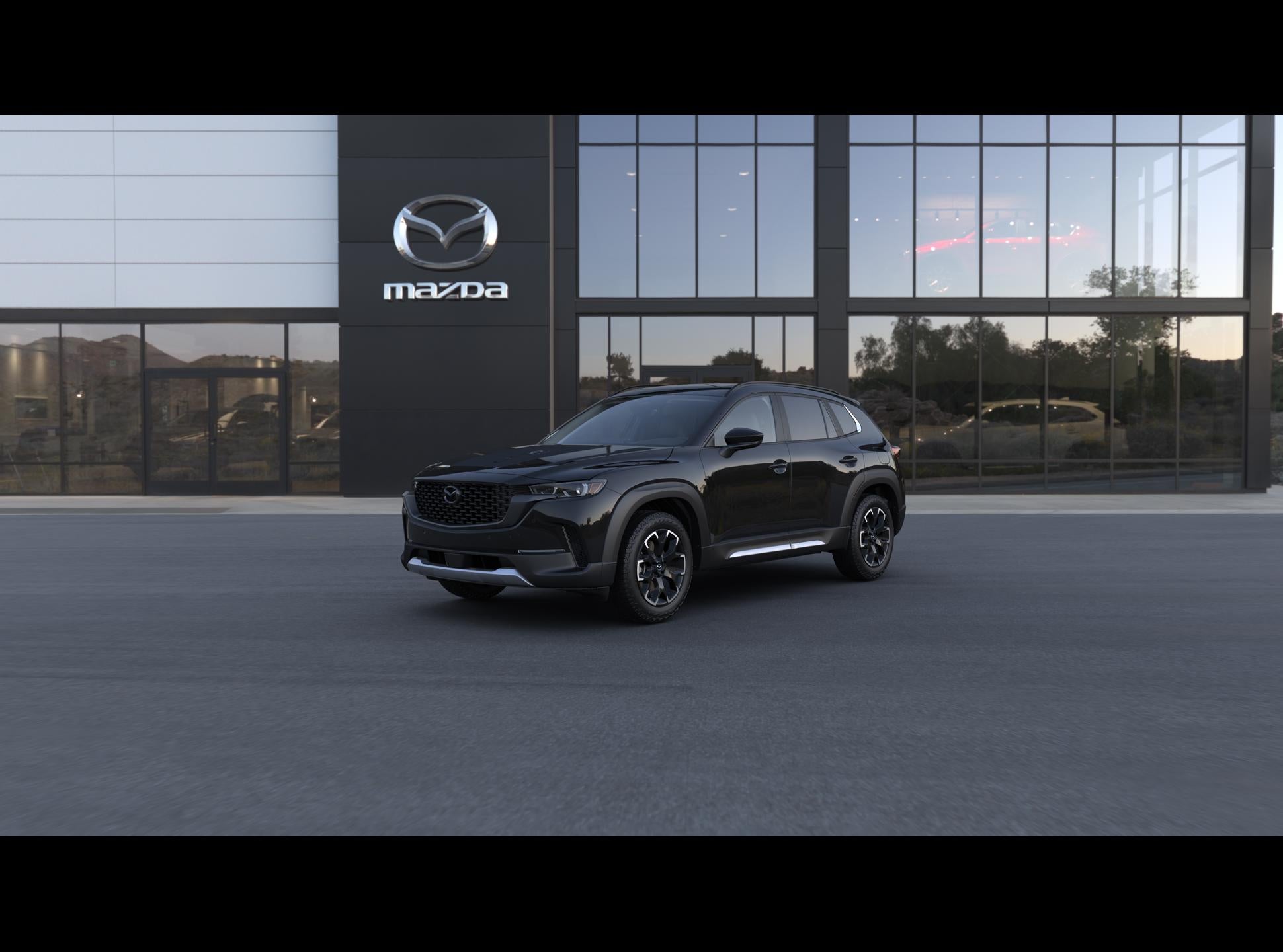2026 Mazda Mazda CX-50 2.5 Turbo Meridian Edition AWD in Jet Black Mica — front three-quarter view