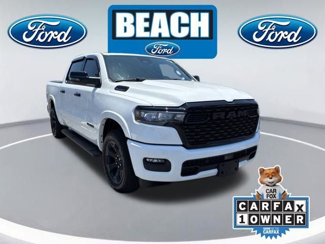 2025 RAM 1500 Big Horn/Lone Star in Bright White Clearcoat — front three-quarter view