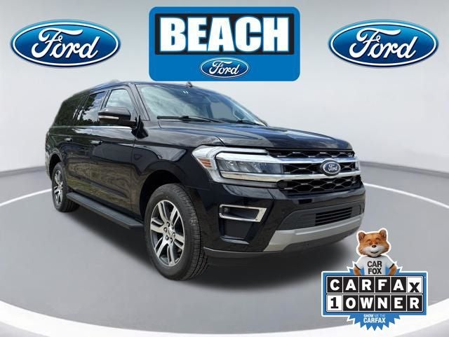 2024 Ford Expedition Max Limited in Black Metallic — front three-quarter view