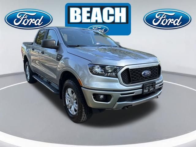 2020 Ford Ranger XLT in Iconic Silver Metallic — front three-quarter view