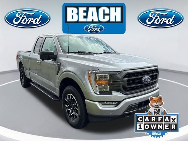 2023 Ford F-150 XLT in Silver Metallic — front three-quarter view