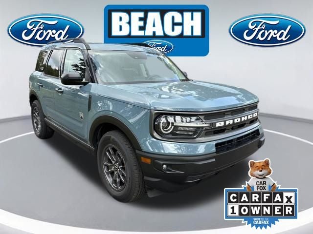 2021 Ford Bronco Sport Big Bend in Area 51 — front three-quarter view
