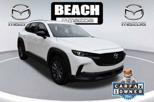 2023 Mazda Mazda CX-50 2.5 S Preferred Plus Package in Wind Chill Pearl — front three-quarter view