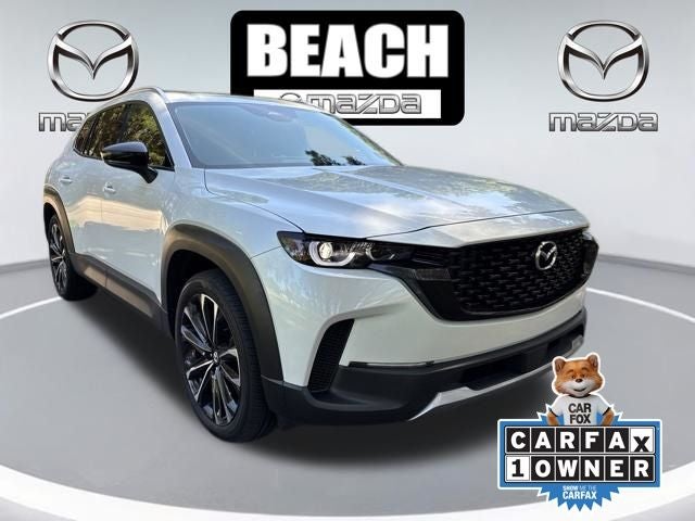 2025 Mazda Mazda CX-50 2.5 Turbo Premium Package in Wind Chill Pearl — front three-quarter view