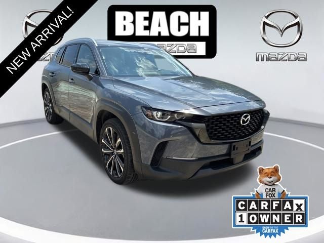 2025 Mazda Mazda CX-50 2.5 S Premium Plus Package in Polymetal Gray Metallic — front three-quarter view