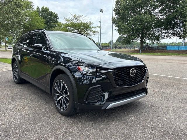 2025 Mazda Mazda CX-70 PHEV Premium Plus in Jet Black Mica — front three-quarter view