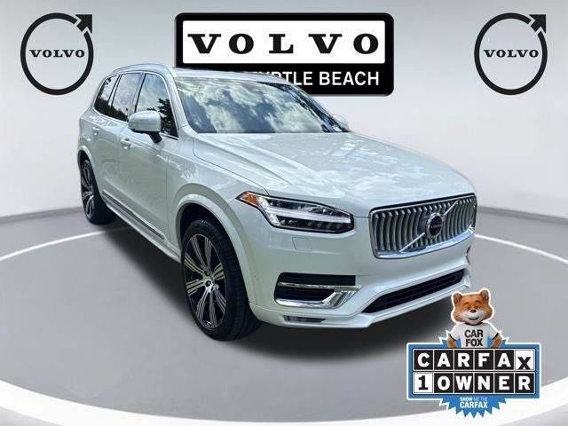 2024 Volvo XC90 Ultimate in Crystal White — front three-quarter view